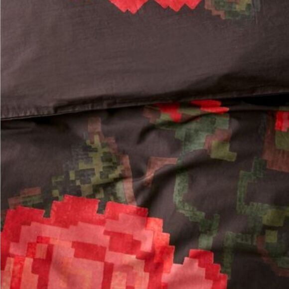 NWT Rose Breezy Cotton Percale Duvet Cover KING SIZE 💯 COTTON 96x104 - Picture 5 of 7